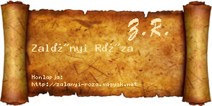 Zalányi Róza névjegykártya